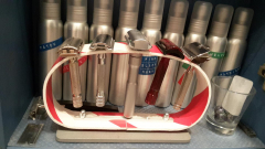 Barber belt razor stand.