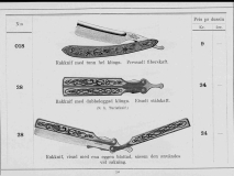 Erik Anton Berg price list from 1896