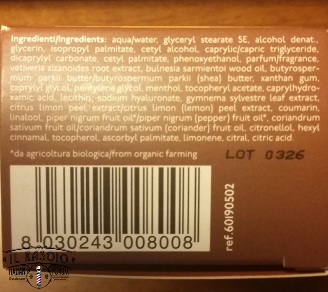 Nture's Legni Balsamo Dopobarba INCI