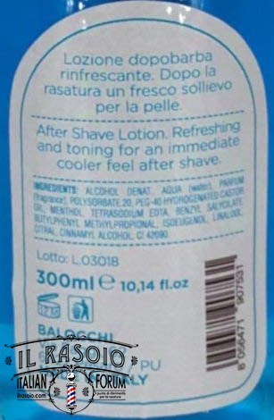 Furbo Blu After Shave INCI