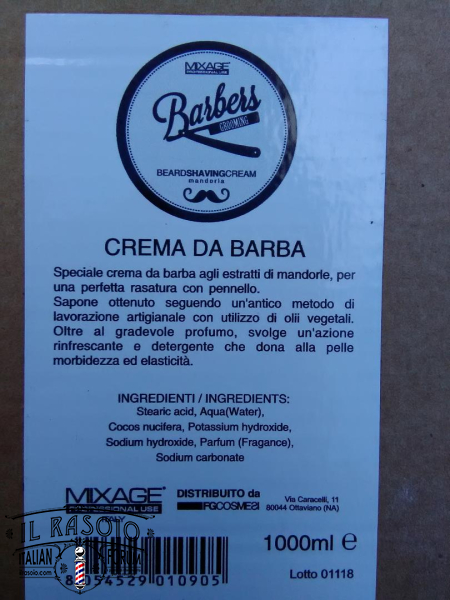 Barbers Ingredienti