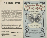 cat manufrance 1900