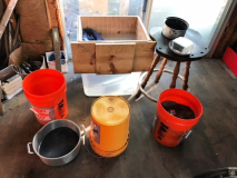 set up for preparing the Lake Superior sand for smelting